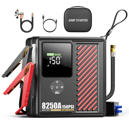 Heavy Duty Car Jump Starter with Air Pump 8250A 22,000mAh