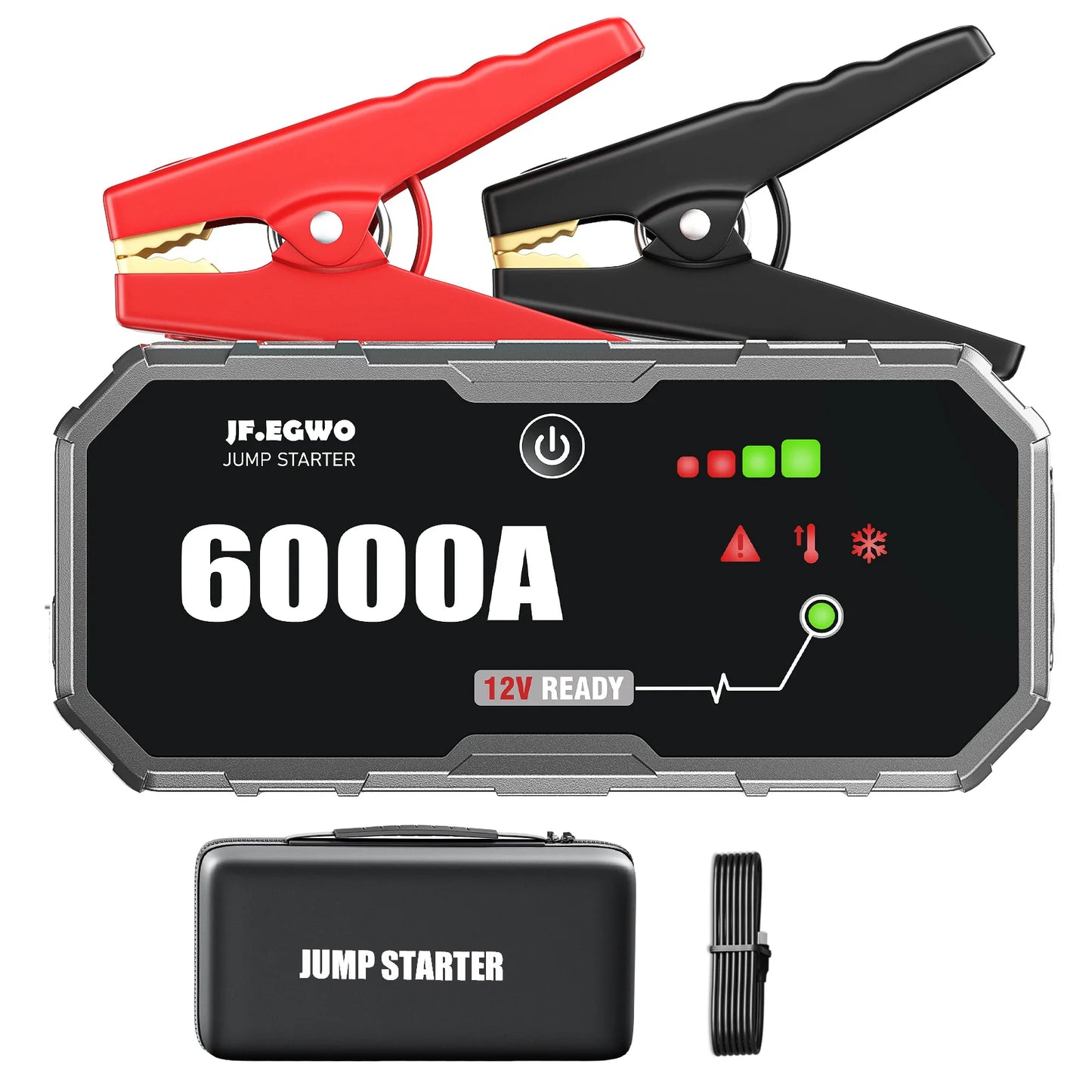 Heavy Duty Jump Starter, Powerbank, 6,000A