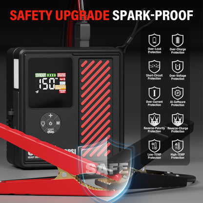 Heavy Duty Car Jump Starter with Air Pump 8250A 22,000mAh